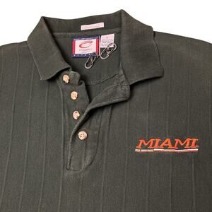 VTG Miami Hurricanes Polo Shirt Adult Large UM Football 90s